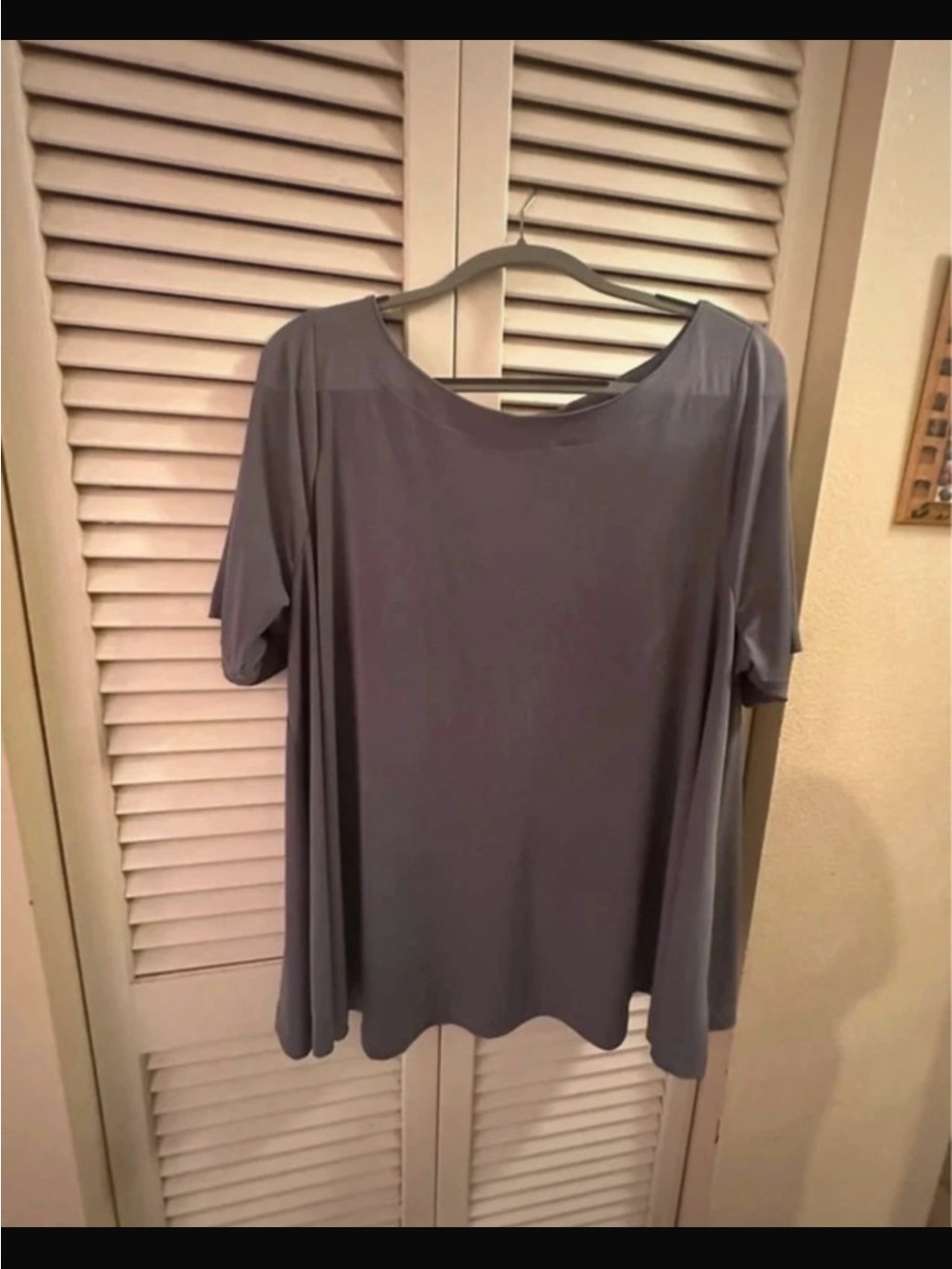 Lane Bryant Relaxed Scoop Neck Tee - Slate Gray